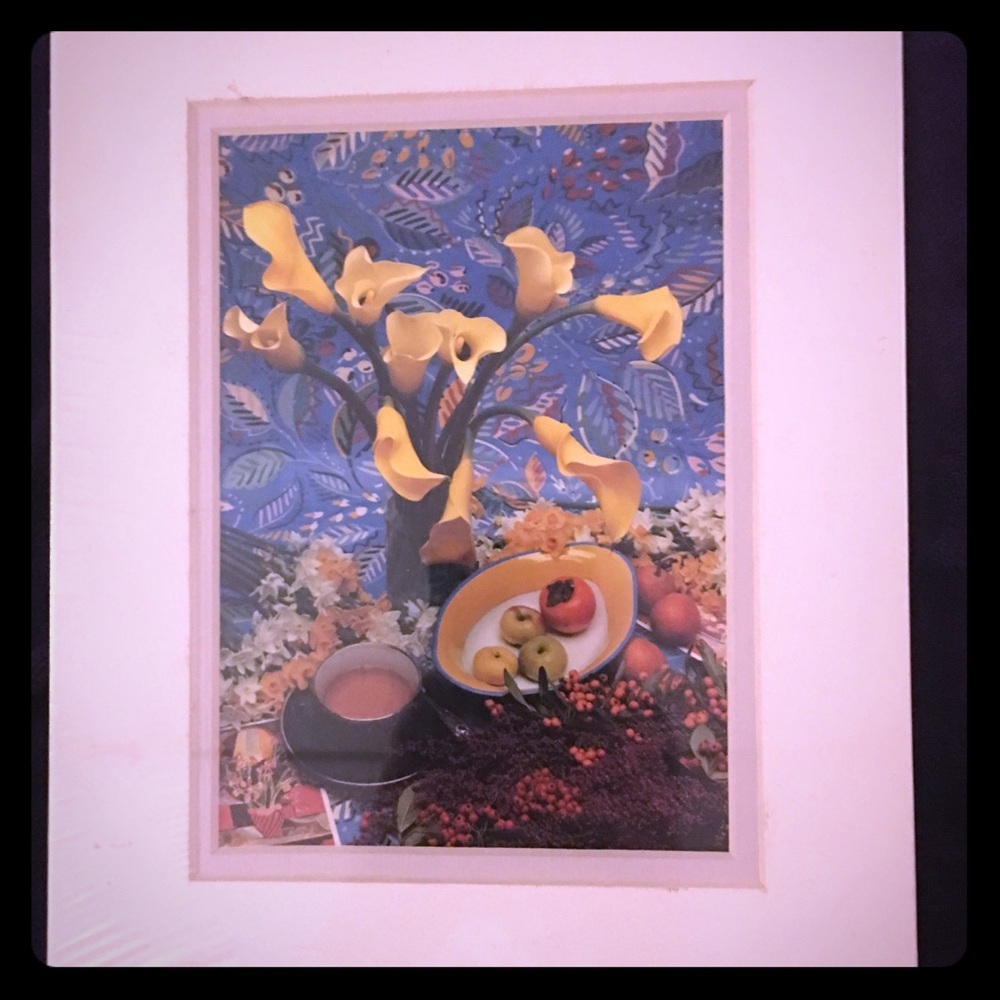 Still life Art Print matted under white border